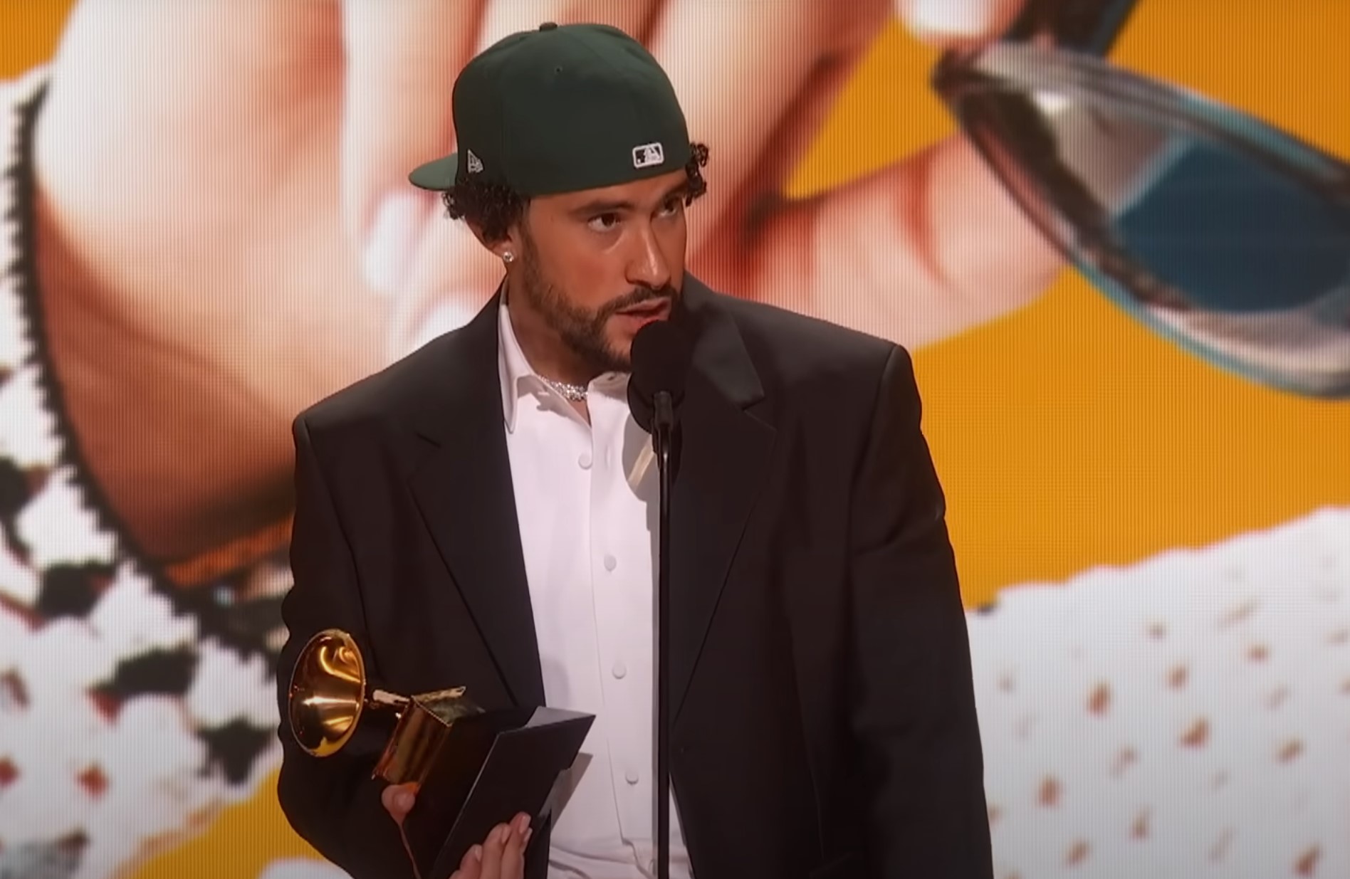 Bad Bunny performing at 2023's Grammys