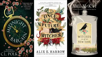 Cover art for three witch books